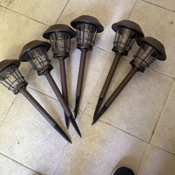 6 Path Lights, Great Condition .  They are 3 months used. 