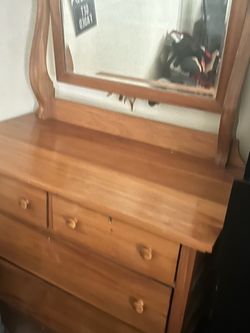 Dresser with attached Mirror