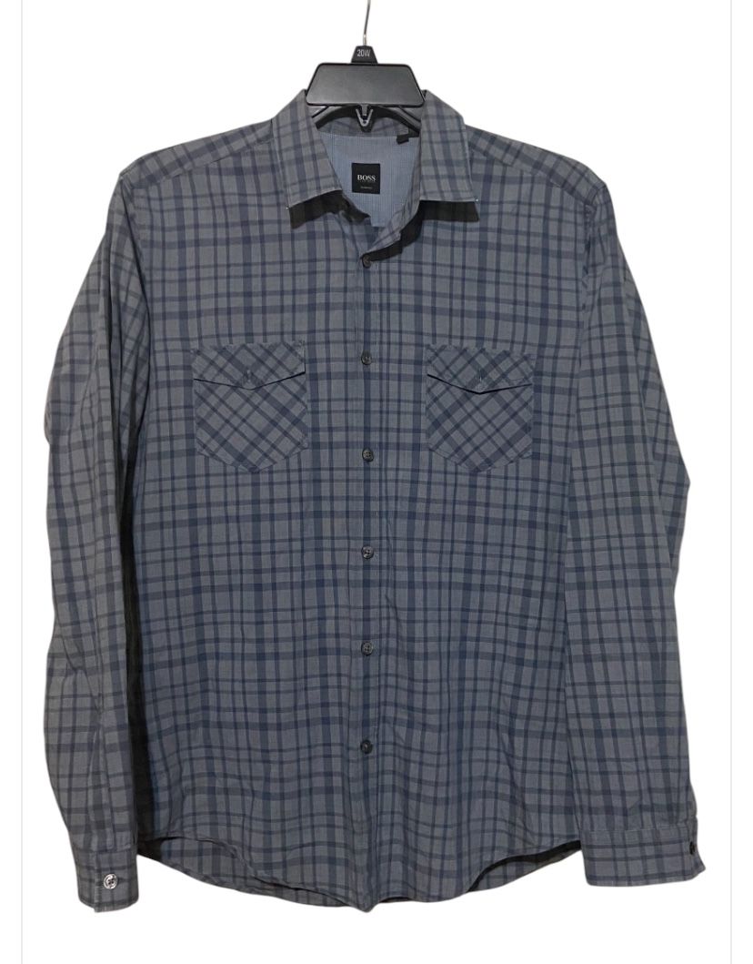 Boss men’s slim fit long sleeves shirt Large