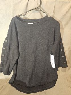 Navy Blue Sweater Blouse - Liz Claiborne