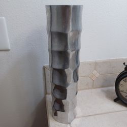 Aluminum Silver Decorative Vase