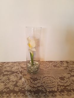 Wedding Cylinder vase 15 1/2 inches tall