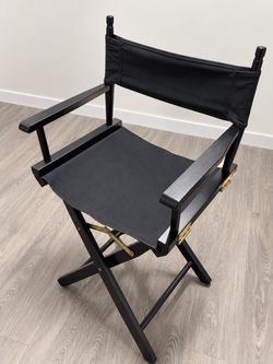 Black Folding Director Chair – Makeup / Salon / Studio Chair