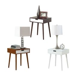 NightStand Bed Side Table Wood Many Colors  22.5" High