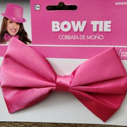 Bright Pink Halloween Costume Bow Tie 