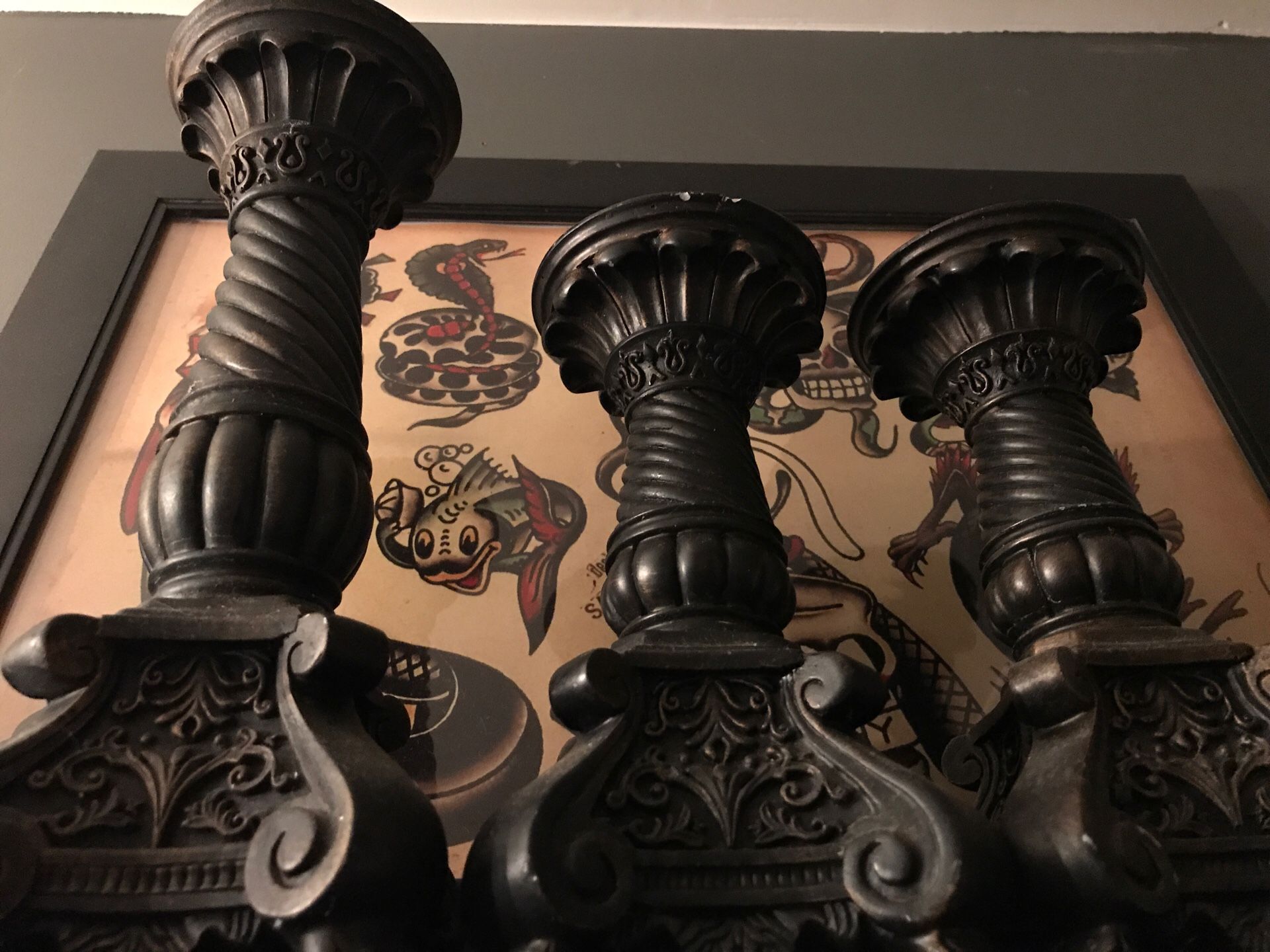 Candle holders (3) $15