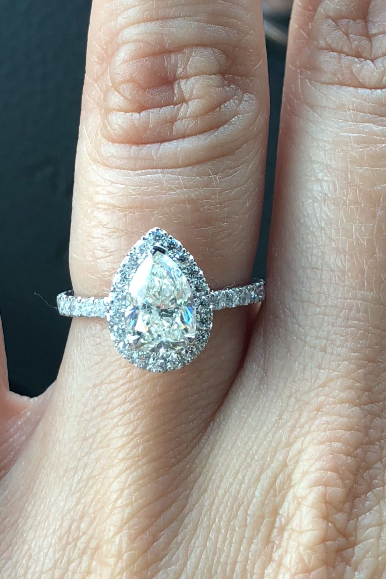 Pear Shape Engagement Ring