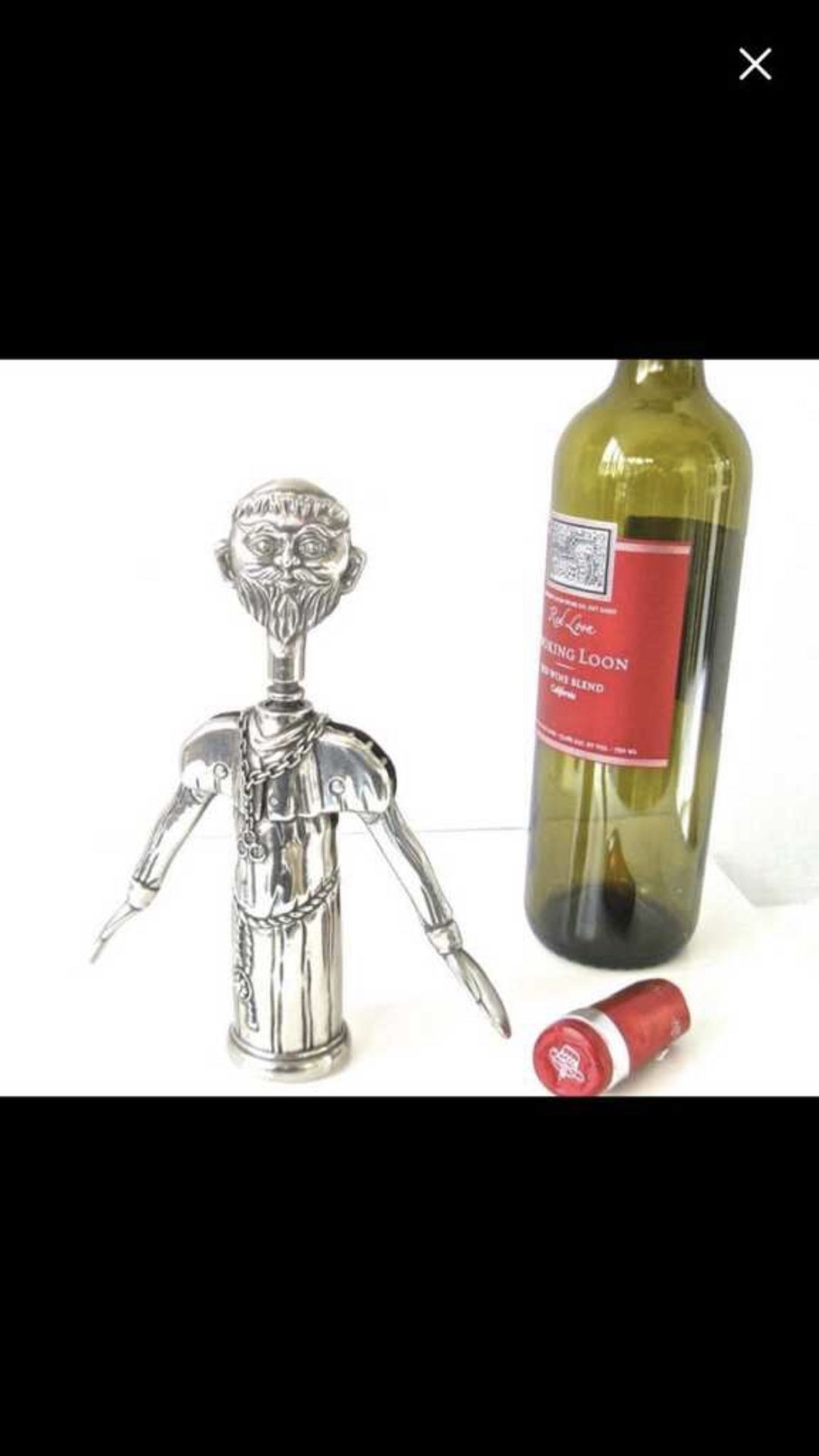 Vintage Monk Wine Bottle Opening