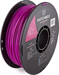 HATCHBOX 3D PLA-1KG3.00-PUR PLA 3D Printer Filament, Dimensional Accuracy +/- 0.03 mm, 1 kg Spool, 3.00 mm, Purple

