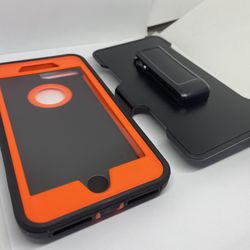 For iPhone 7 / Plus Orange Wheat Camouflage Belt Clíp Case 