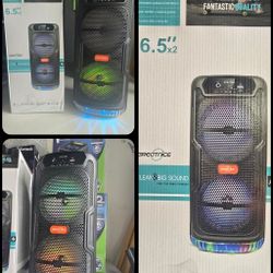 Double 6.5" Portable Bluetooth Speaker  