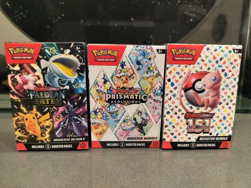 Pokemon Prismatic Evolutions Booster Bundle Paldean Fates Booster Bundle 151 Booster Bundle