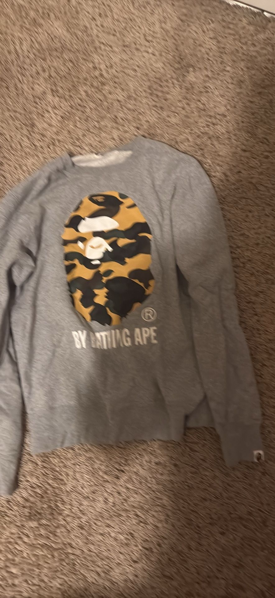 Grey Bape Long Sleeve Shirt