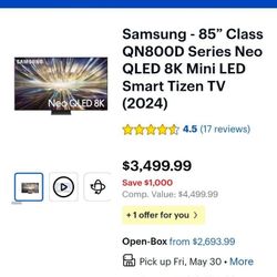 Samsung Smart TV - 85' QLED 8K