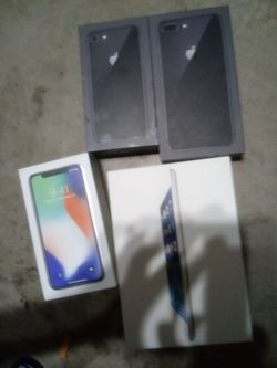 Iphone x iphone 8 and iPad boxes
