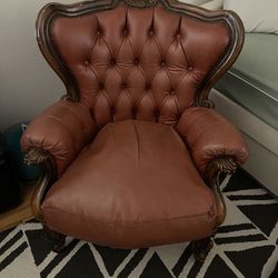 Vintage Hand Craved Wood  Chair 