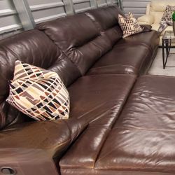 Beautiful Elegant Luxury Italian Leather Brown Sectional Sofa WEEKEND SPECIAL PRICE!!