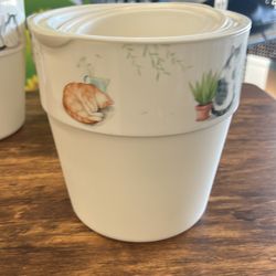 Pack of 3 water pot plant drainable