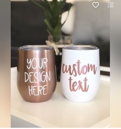 Personalized wine tumblers