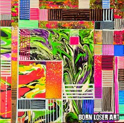 BORN LOSER Original Hand Painted Abstract Canvas Painting 11" × 11"  Psychedelic