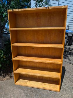 Wooden bookshelf