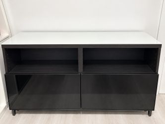 Modern black TV stand/media console