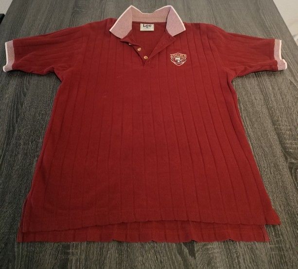 Vintage San Francisco 49ers x Lee Sport 90s Thick Collared Polo Shirt Mens Large