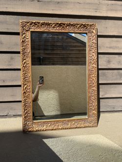 Vintage Antique Gold Mirror 