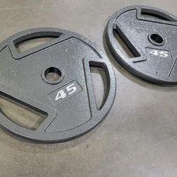 WF Athletic Supply Cast Iron 2-Inch Olympic Grip 45lb Plate

Pair