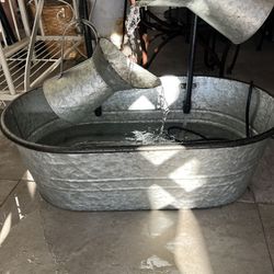 Galvanizade Fountain Gray Iron Sold Hammered Rusted 