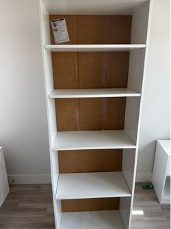 White 5-Shelf Bookcase