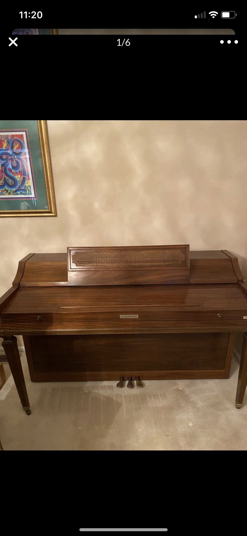 Beautiful Baldwin piano with stool