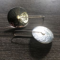 Silpada Sterling Silver .925 Modernist Hammered Disc earings