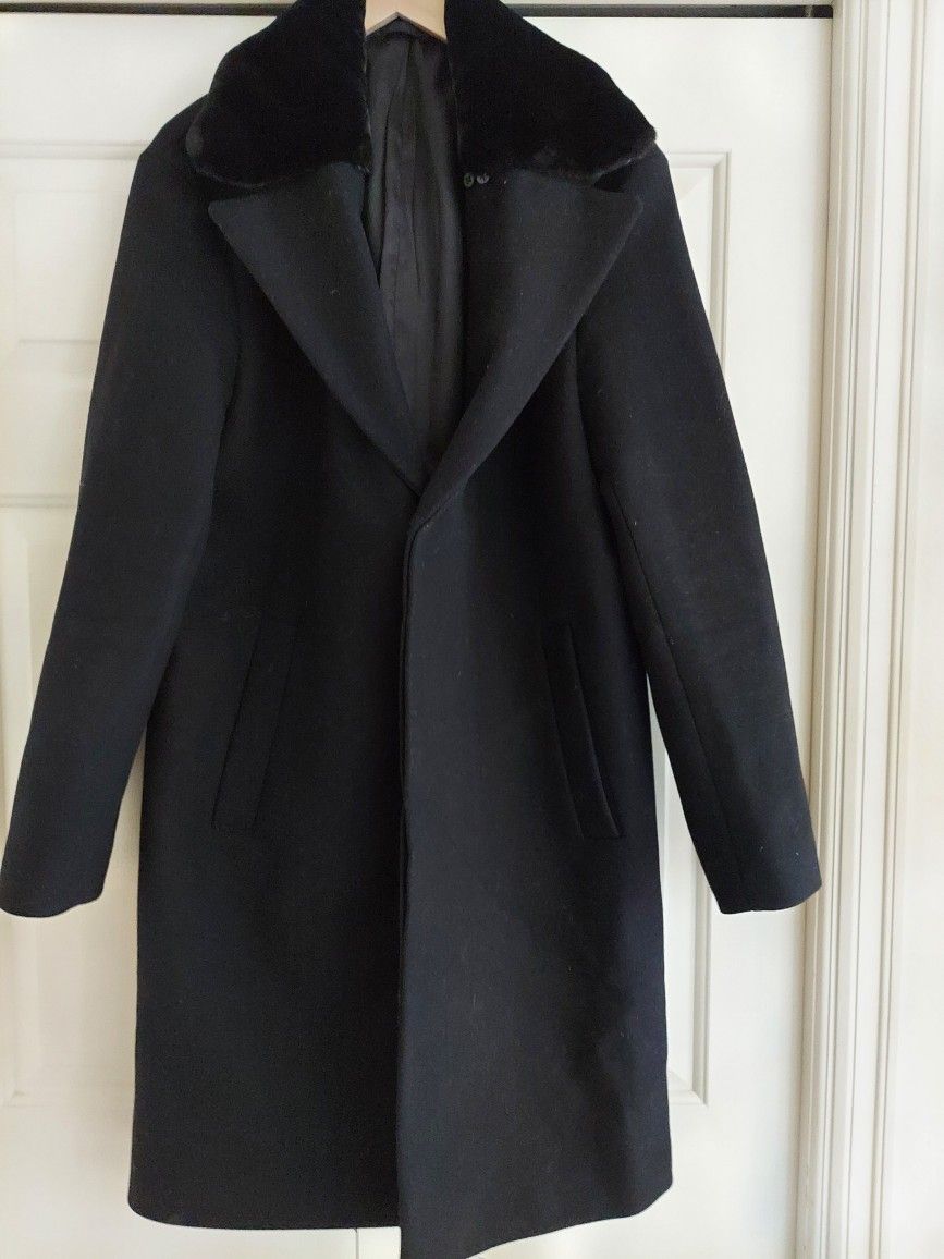 Men's Black Dress Coat Size M