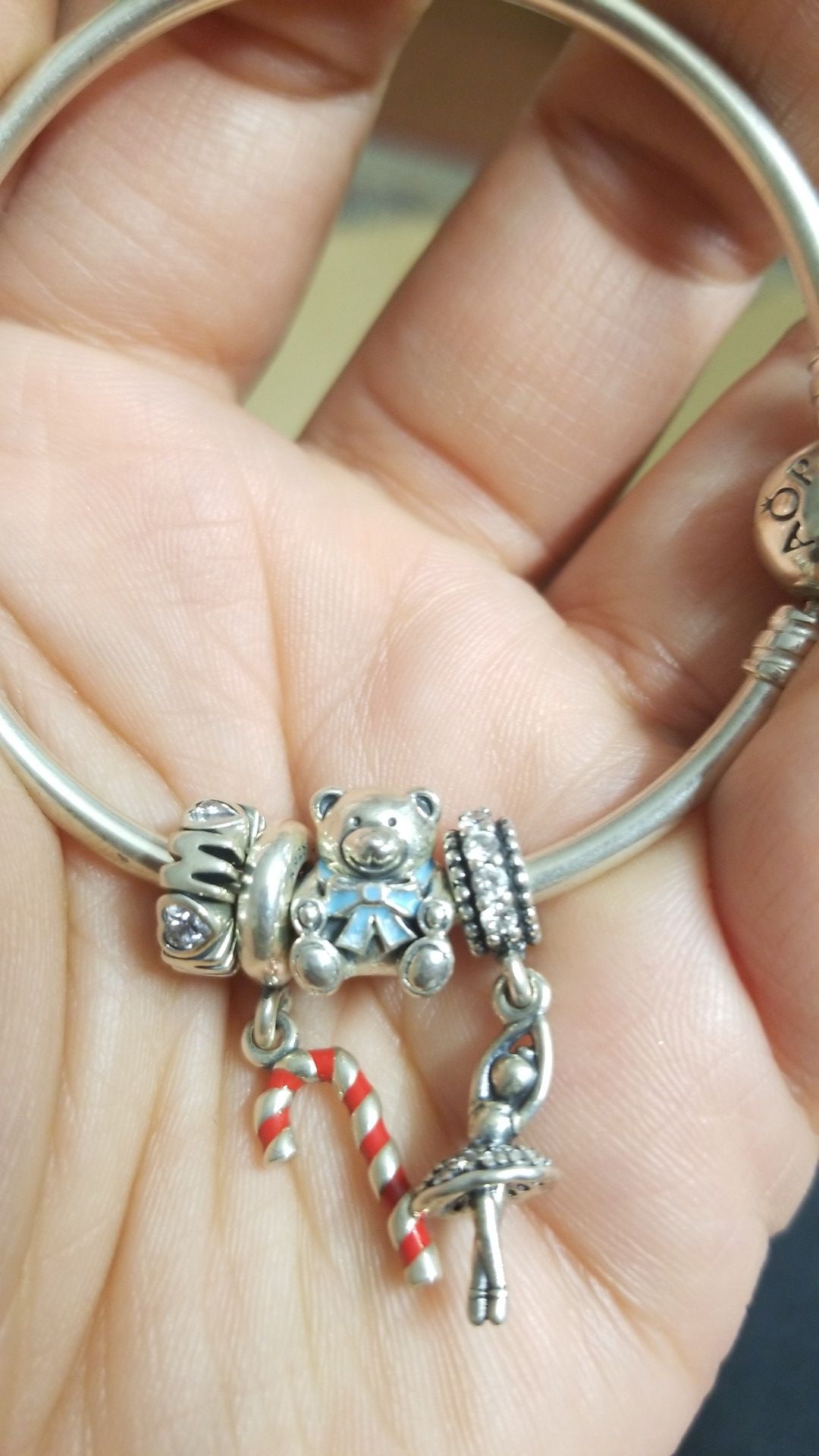 CUTE STERLING SILVER CHARM BRACELET