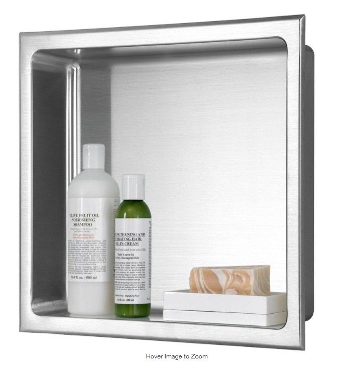 Bathroom Shower Wall Niche in Brushed Stainless Steel,All Products : American Fashion Style Bags On Sale