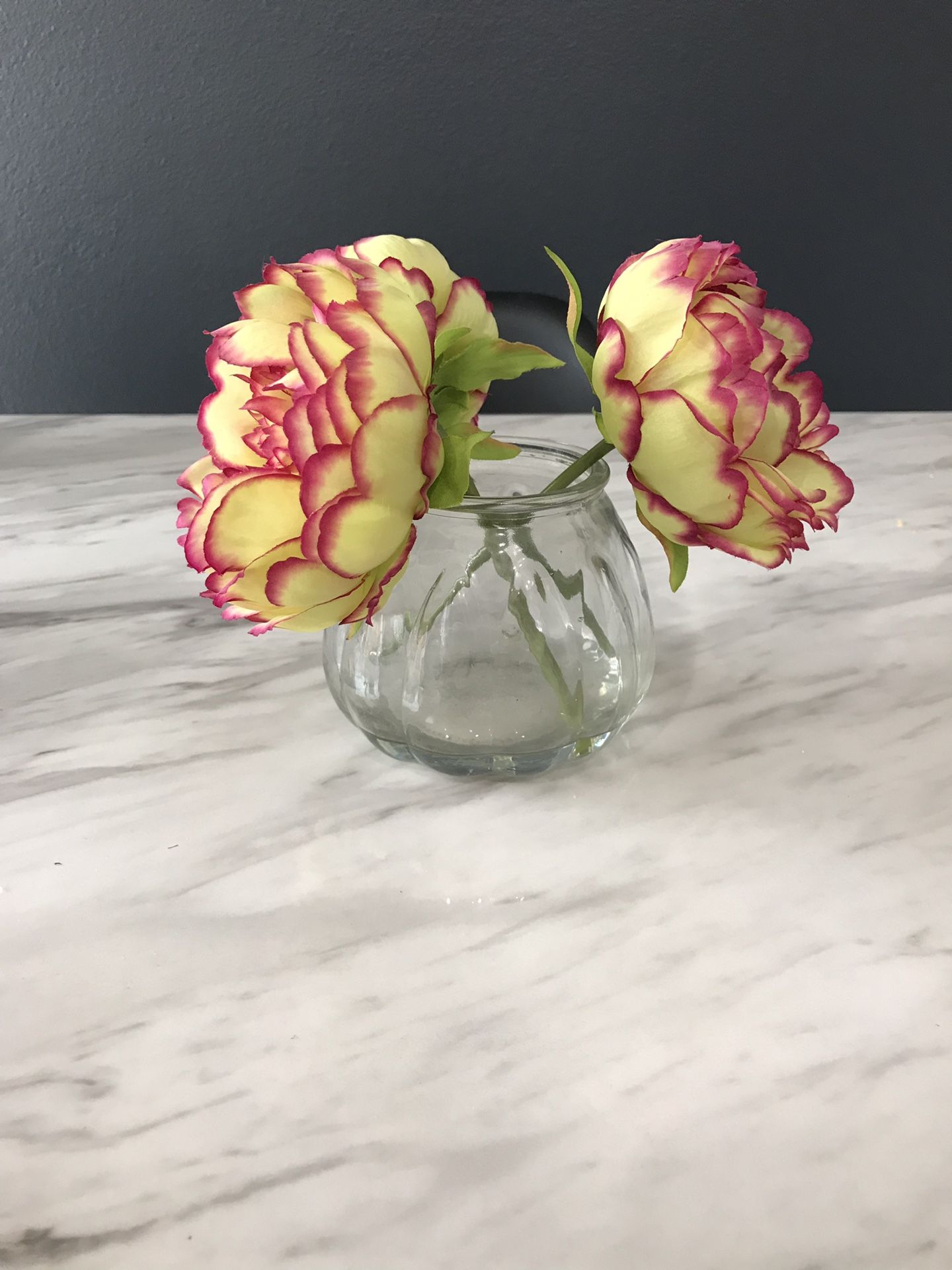 Decorative flowers and vase