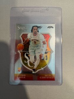 2024-25 Panini Select Stephon Castle #19 San Antonio Spurs Select Certified RC
