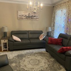 3 Ps Leather Sofa/couch Set