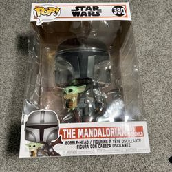 Funko Pop 10 inch Mandalorian with child