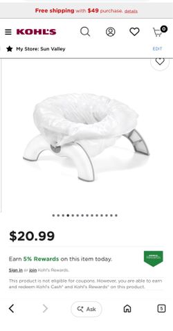 Portable baby toilet seat
