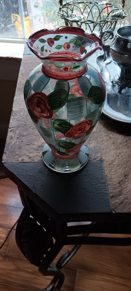 Flower Vase Hand Painted  $8