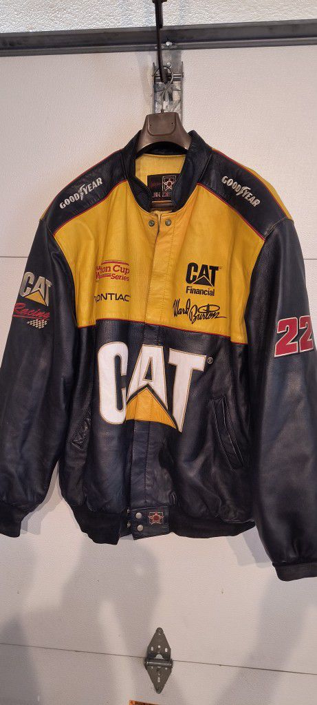 Vintage Bill Davis Ward Burton Cat NASCAR Jacket