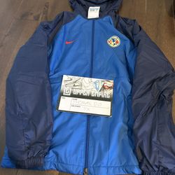 Nike Mens Club America AWF Hooded Jacket Blue Jay DV5037-409 Size M NWT