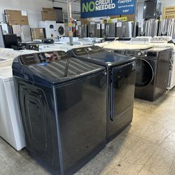 Samsung Washer And Dryer Set Dark Blue 