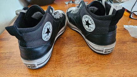Preowned,  Black High Tops Converse All Stars sz (12) Water repellent, firm.
