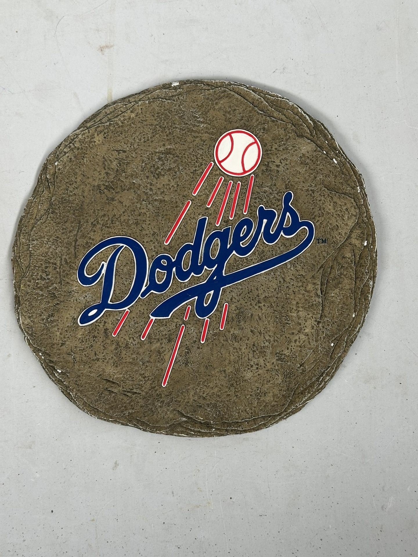 Vintage Los Angeles Dodgers Stone Plaque Granite Team Sports HEAVY