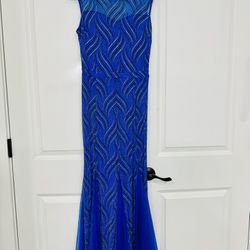 Candalite Long Blue Dress Small Size - New With Tags
