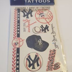 7 New York Yankees Temporary Tattoos