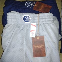 
NWT Georgetown Hoyas 95'-96'Mitchell & Ness Basketball Shorts LARGE GREY RN#119208